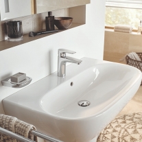 Baterie lavoar Kludi, Pure & Solid, fără ventil, 100 mm, crom